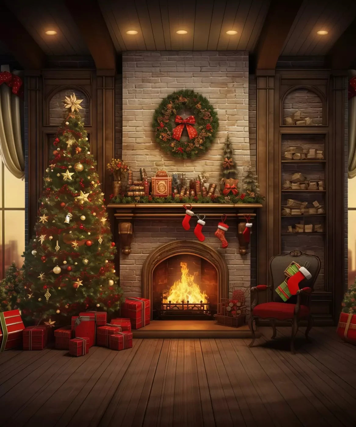 Christmas In The City 10’X12’ Ultracloth (120 X 144 Inch) Backdrop