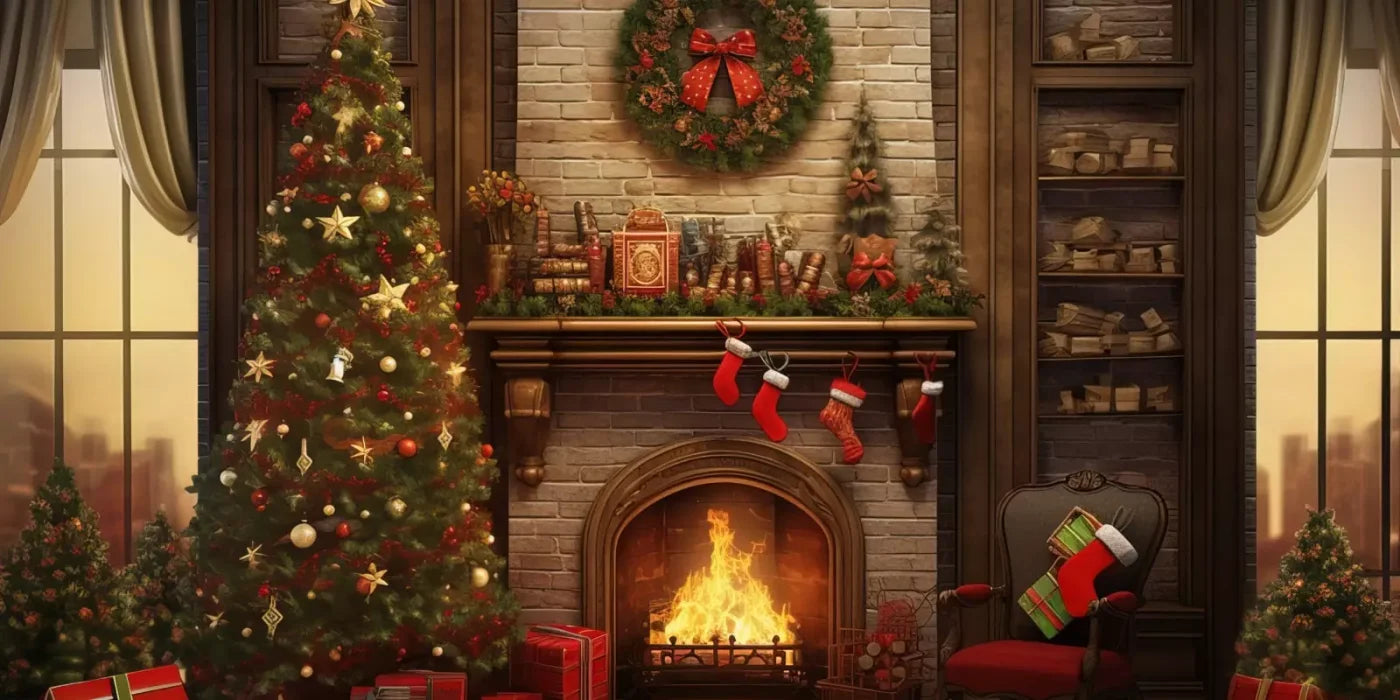 Christmas In The City 20’X10’ Ultracloth (240 X 120 Inch) Backdrop