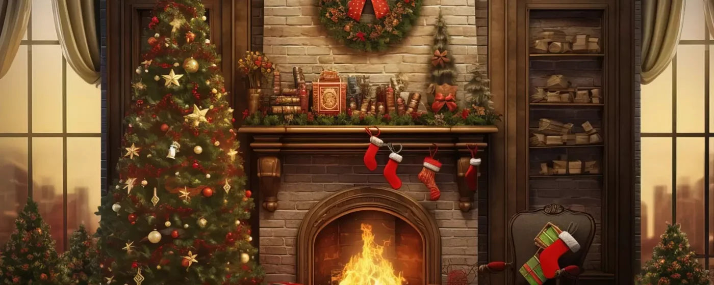 Christmas In The City 20’X8’ Ultracloth (240 X 96 Inch) Backdrop