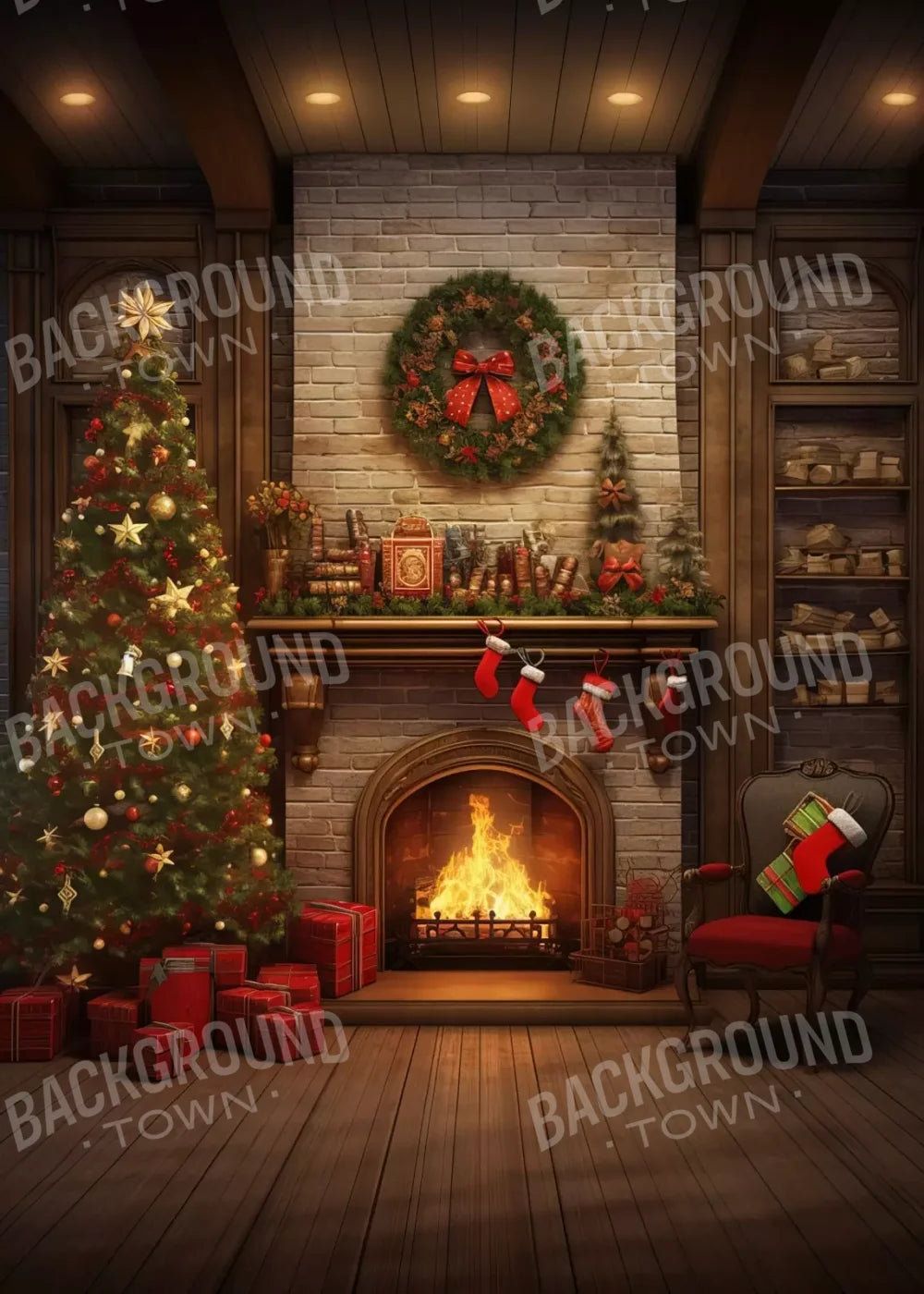 Christmas In The City 5’X7’ Ultracloth (60 X 84 Inch) Backdrop