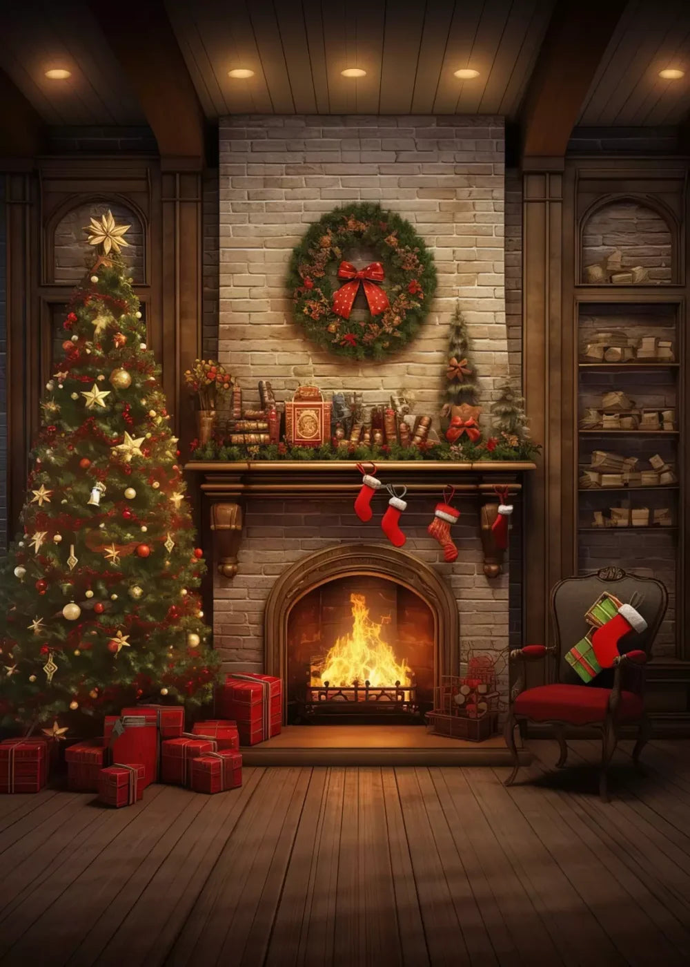 Christmas In The City 5’X7’ Ultracloth (60 X 84 Inch) Backdrop