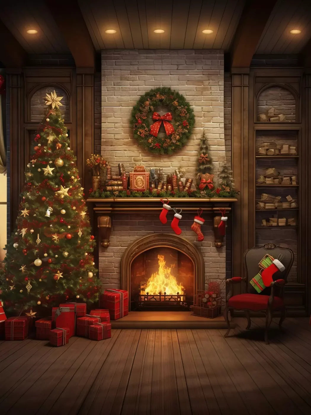Christmas In The City 6’X8’ Fleece (72 X 96 Inch) Backdrop