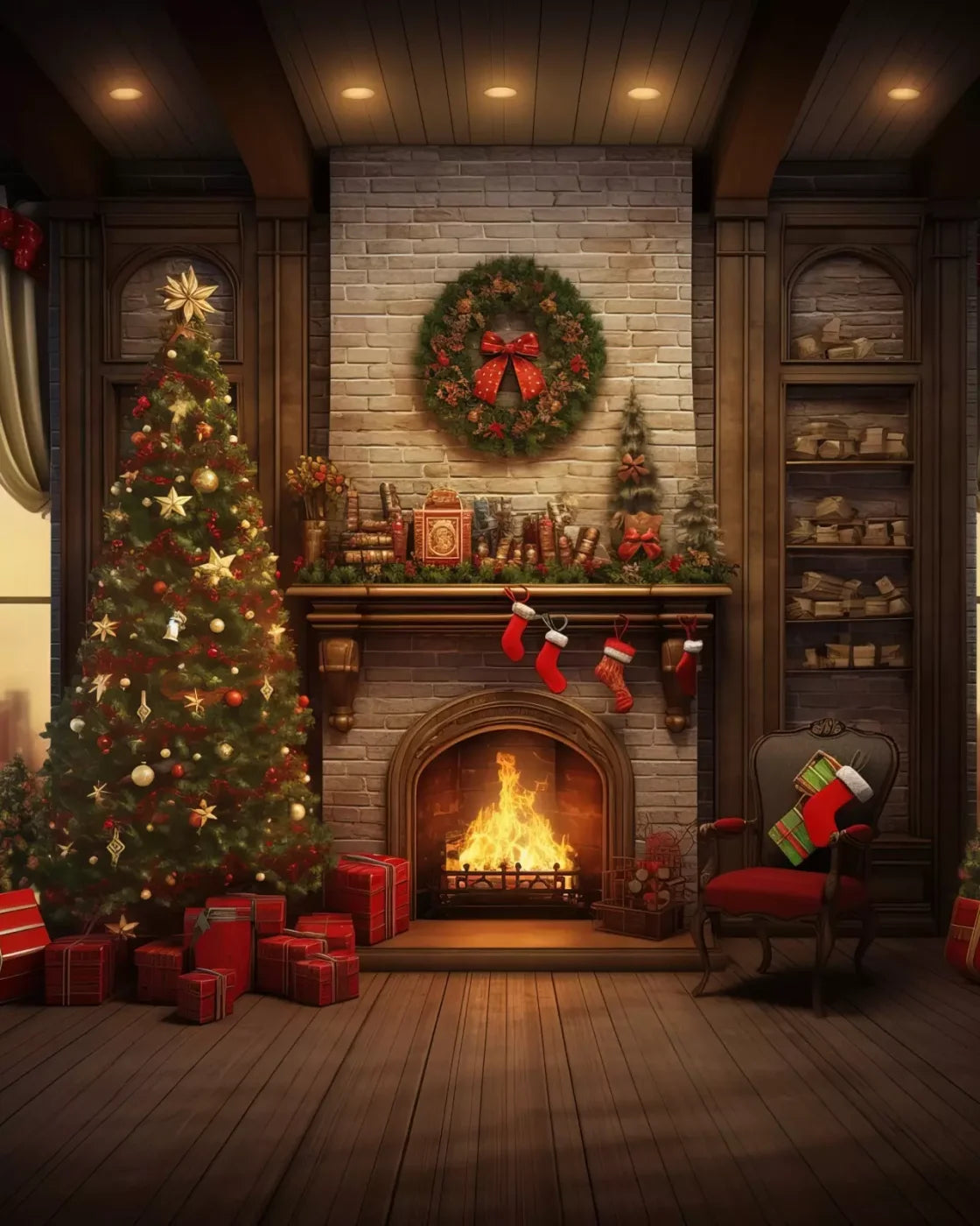 Christmas In The City 8’X10’ Fleece (96 X 120 Inch) Backdrop