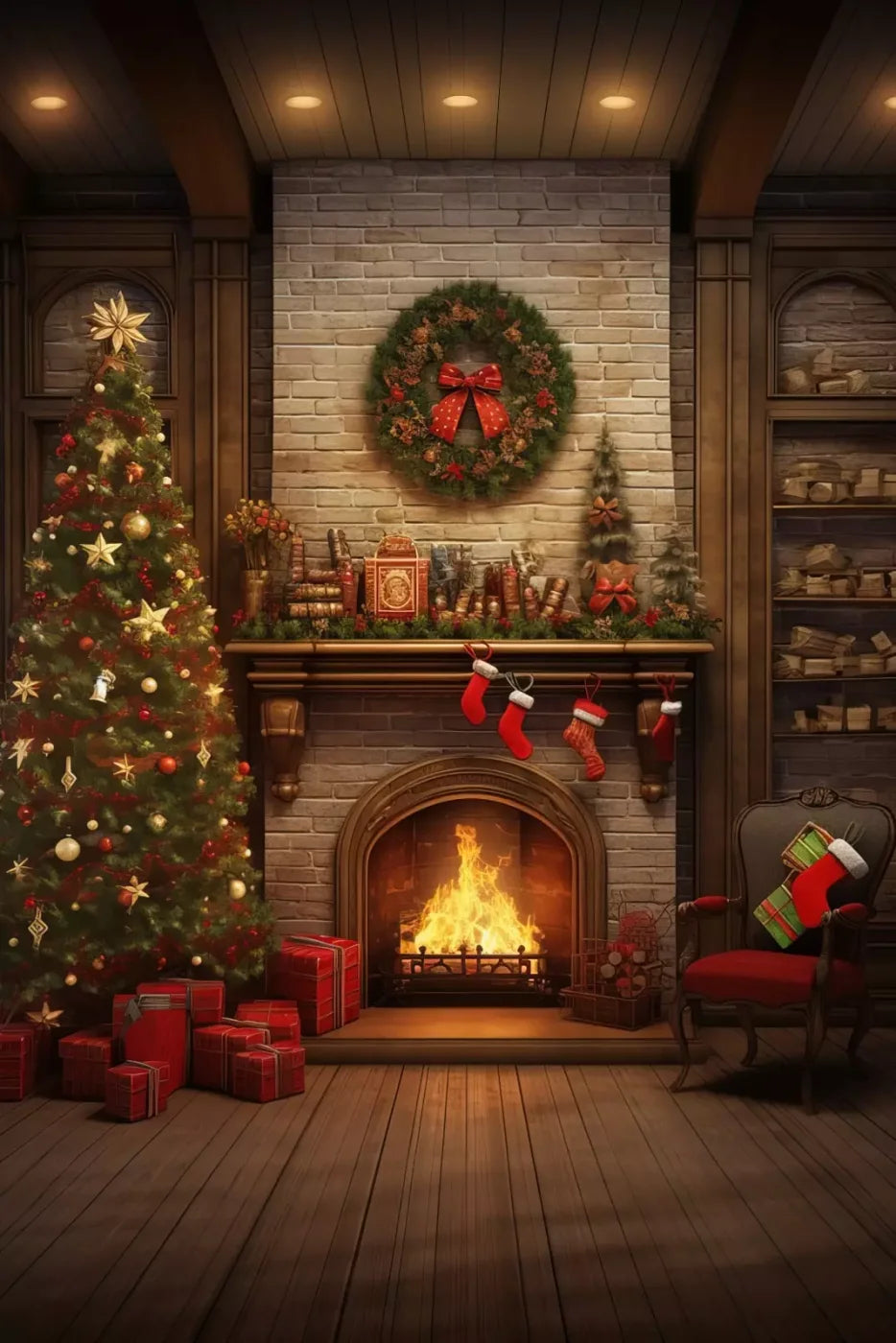 Christmas In The City 8’X12’ Ultracloth (96 X 144 Inch) Backdrop