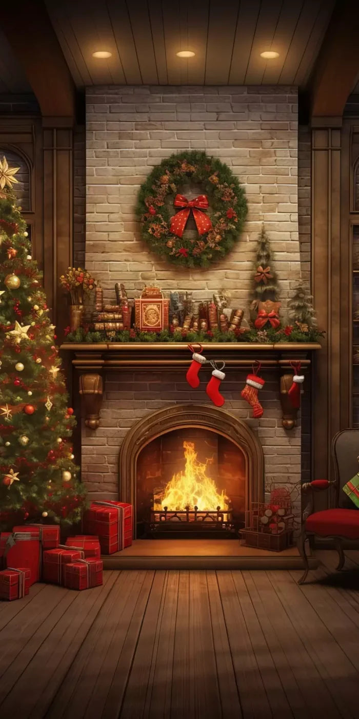 Christmas In The City 8’X16’ Ultracloth (96 X 192 Inch) Backdrop