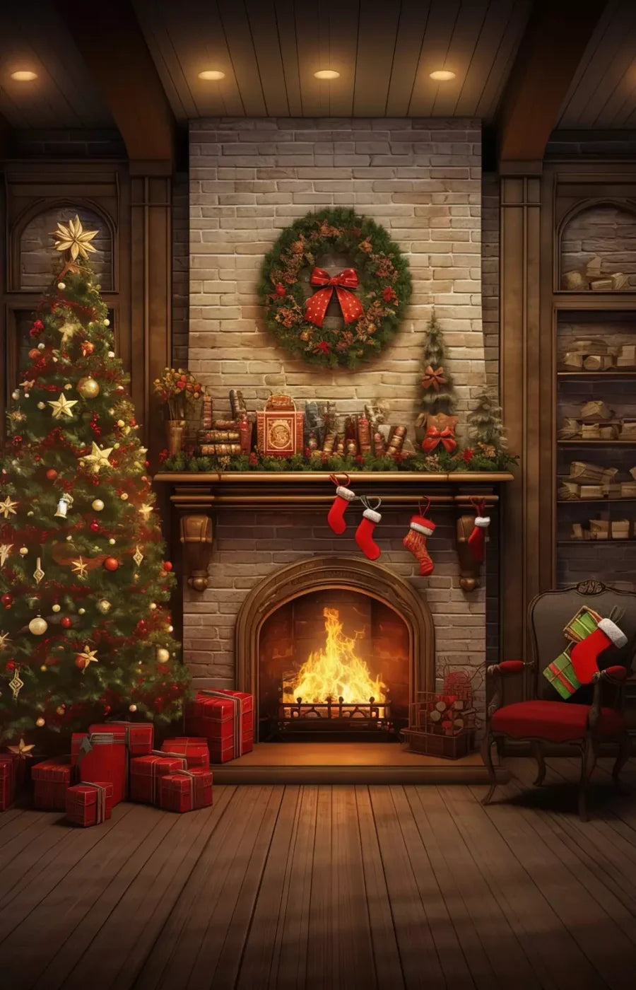 Christmas In The City 9’X14’ Ultracloth (108 X 168 Inch) Backdrop