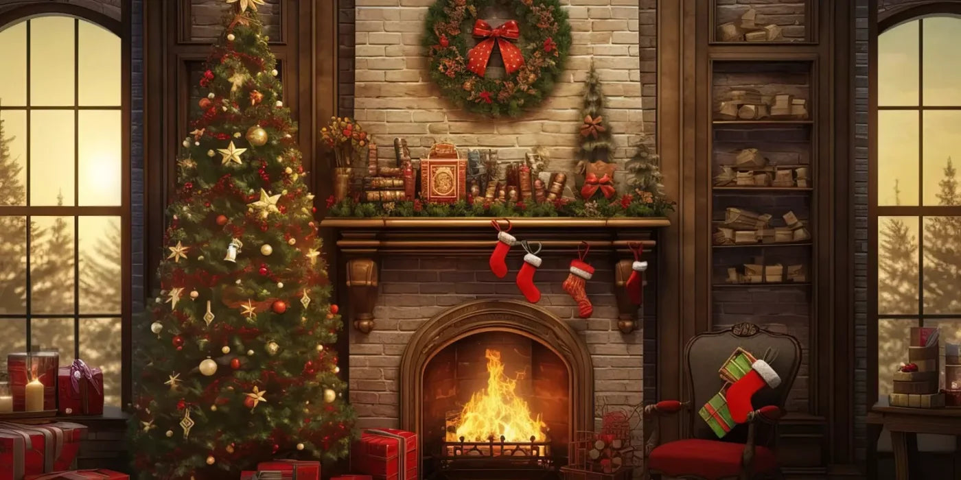 Christmas In The Woods 20’X10’ Ultracloth (240 X 120 Inch) Backdrop