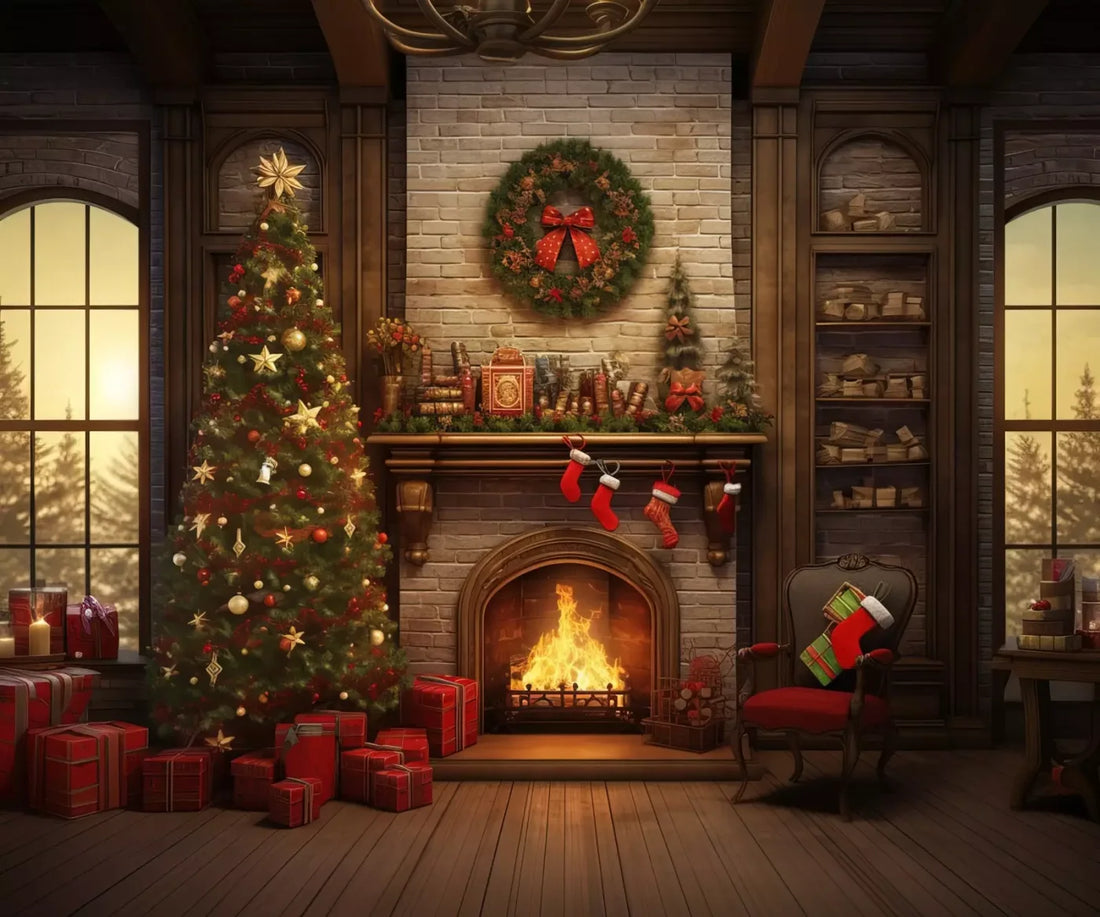 Christmas In The Woods 5’X4’2 Fleece (60 X 50 Inch) Backdrop