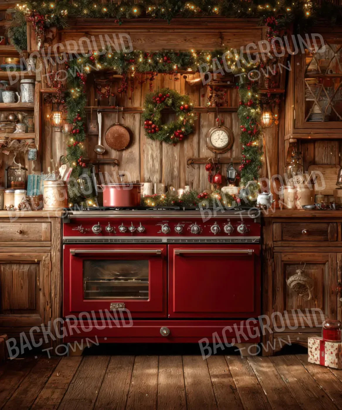 Christmas Kitchen 10’x12’ UltraCloth (120 x 144 inch) Backdrop