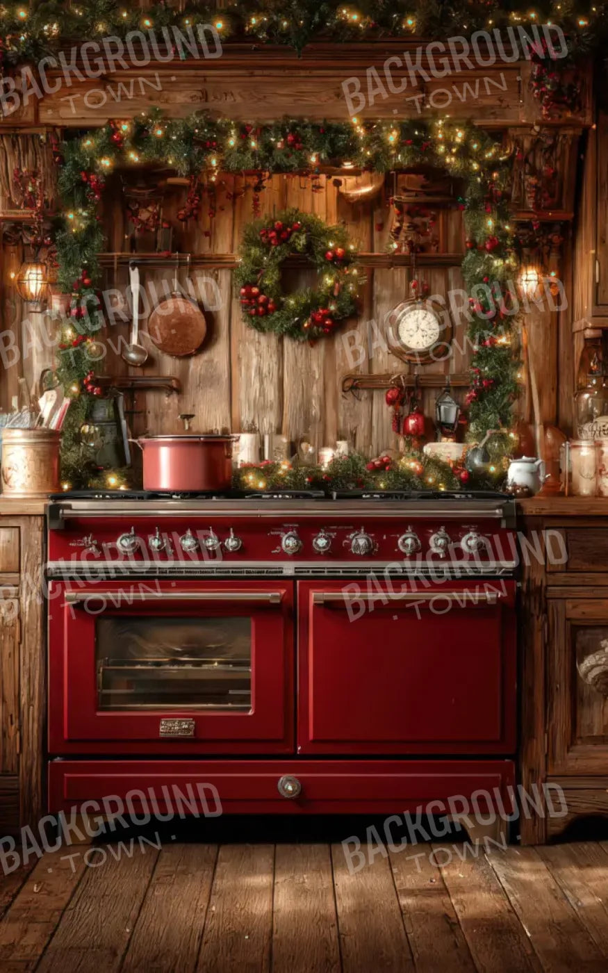 Christmas Kitchen 5’x8’ UltraCloth (60 x 96 inch) Backdrop