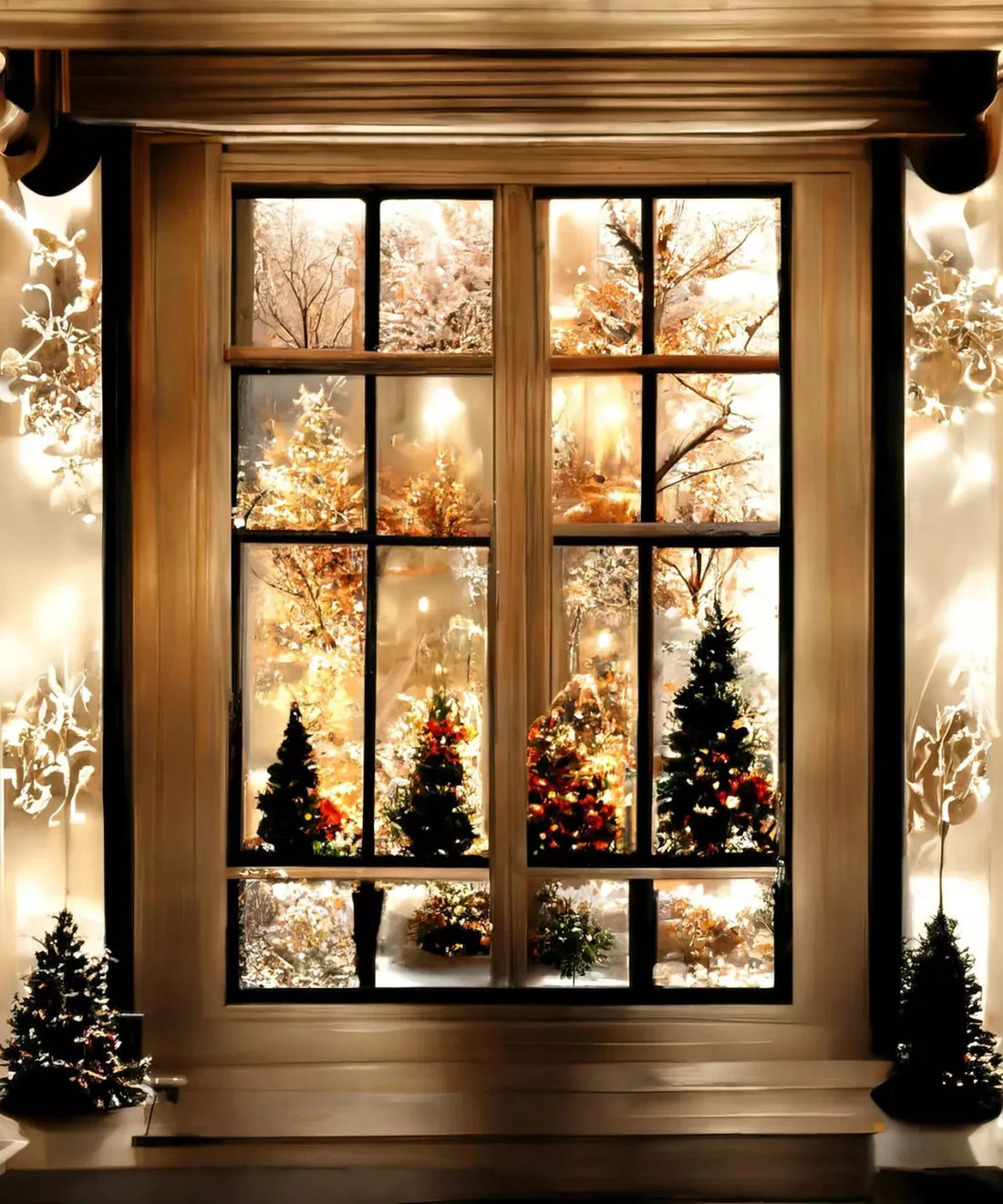 Beige Christmas Backdrop for Photography