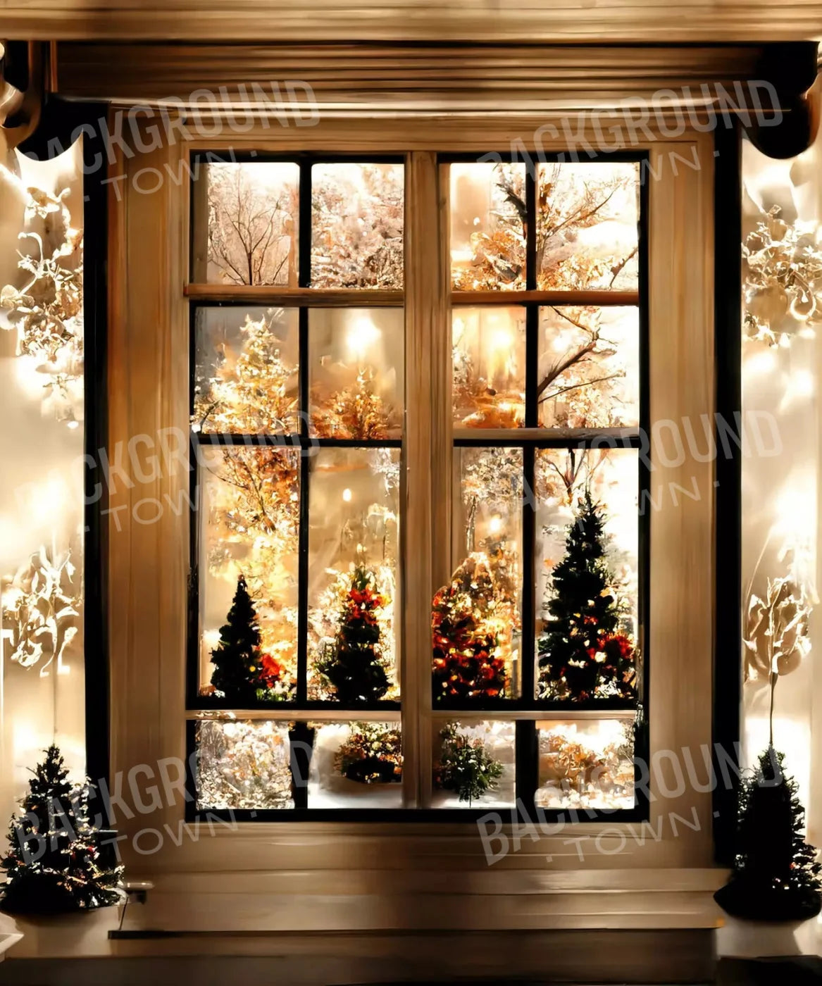 Christmas Store Window Backdrop for Photography – Backgroundtownaci