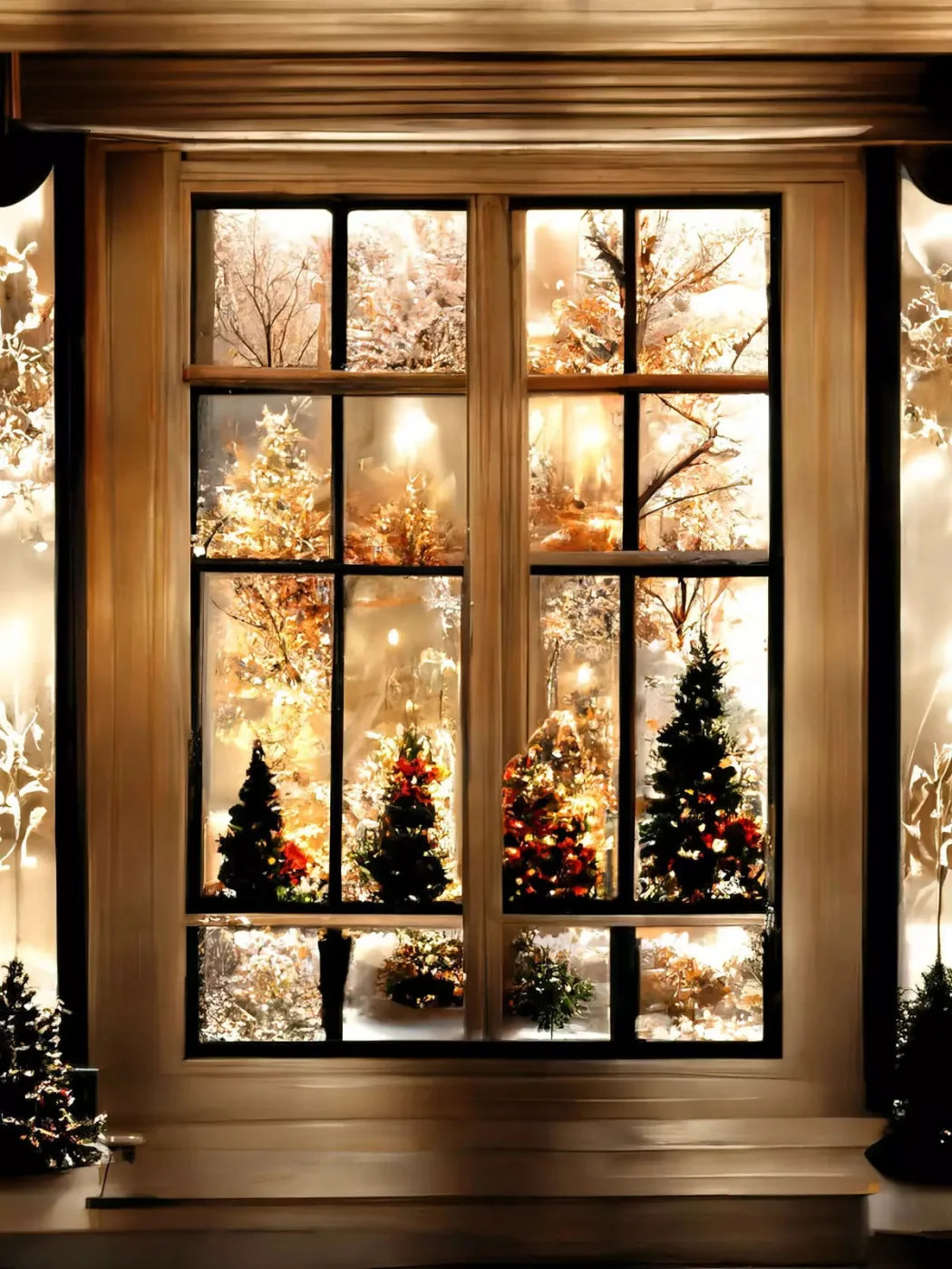 Christmas Lights 5X68 Fleece ( 60 X 80 Inch ) Backdrop