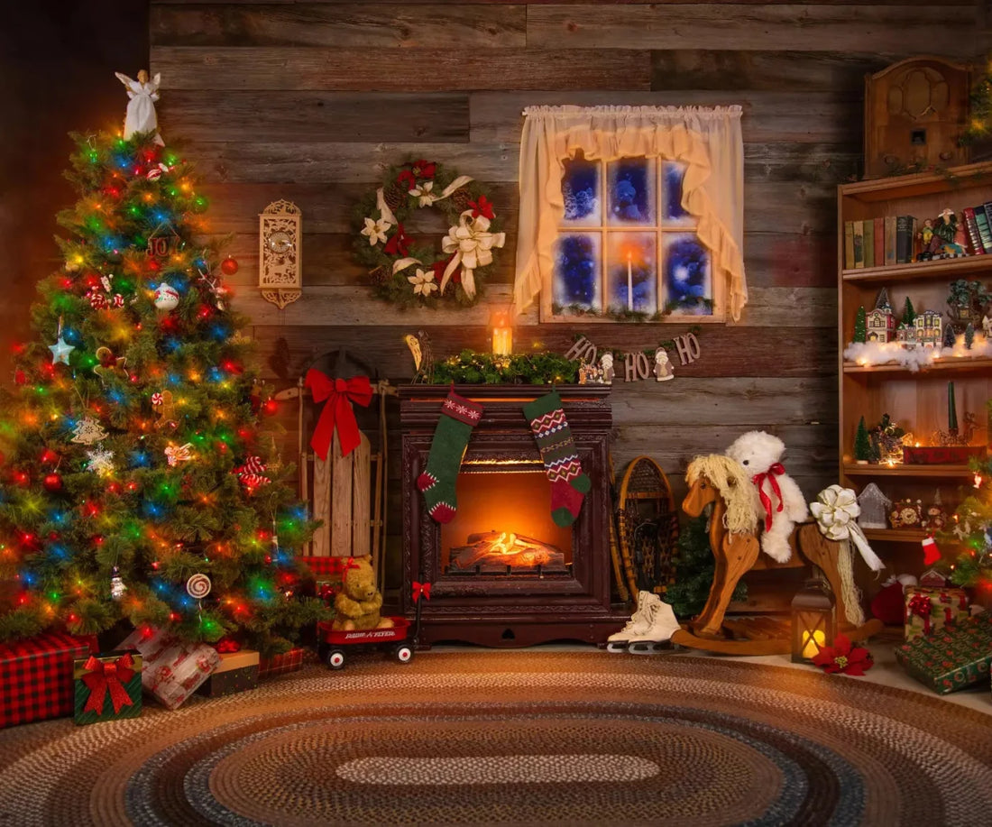 Brown Christmas Backdrop for Photography