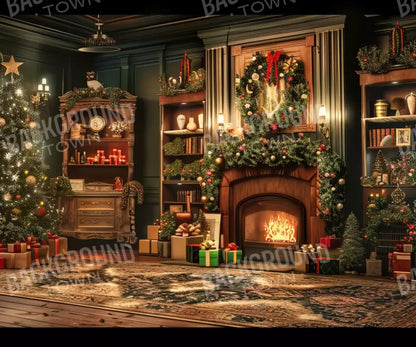 Christmas Living Room Full 12’X10’ Ultracloth (144 X 120 Inch) Backdrop