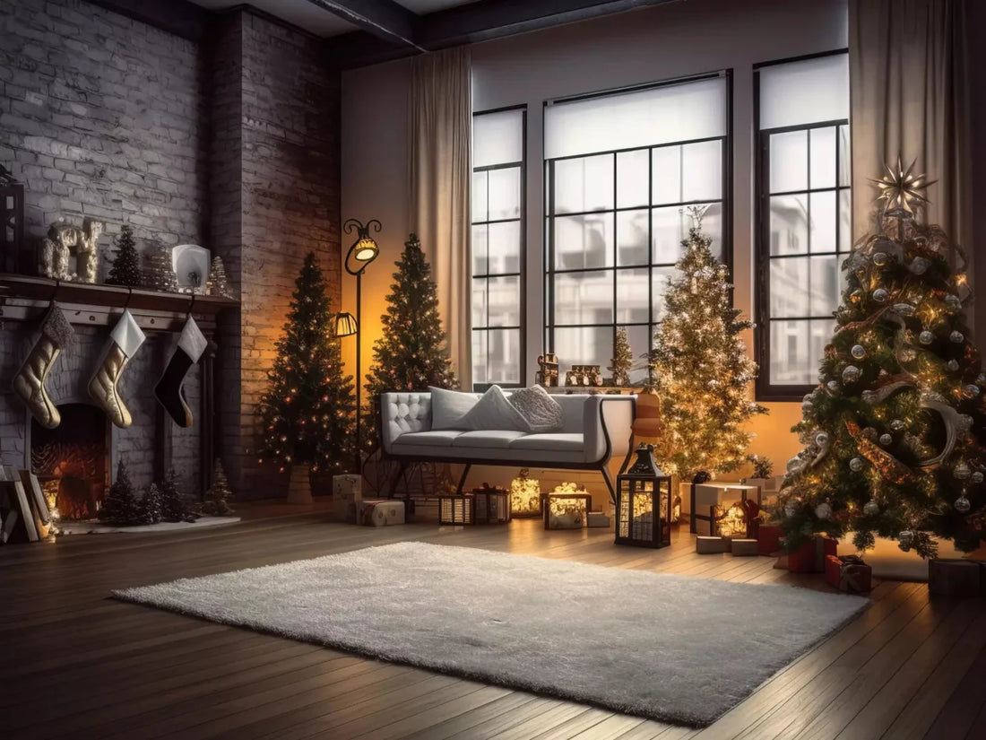 Christmas Loft 68X5 Fleece ( 80 X 60 Inch ) Backdrop