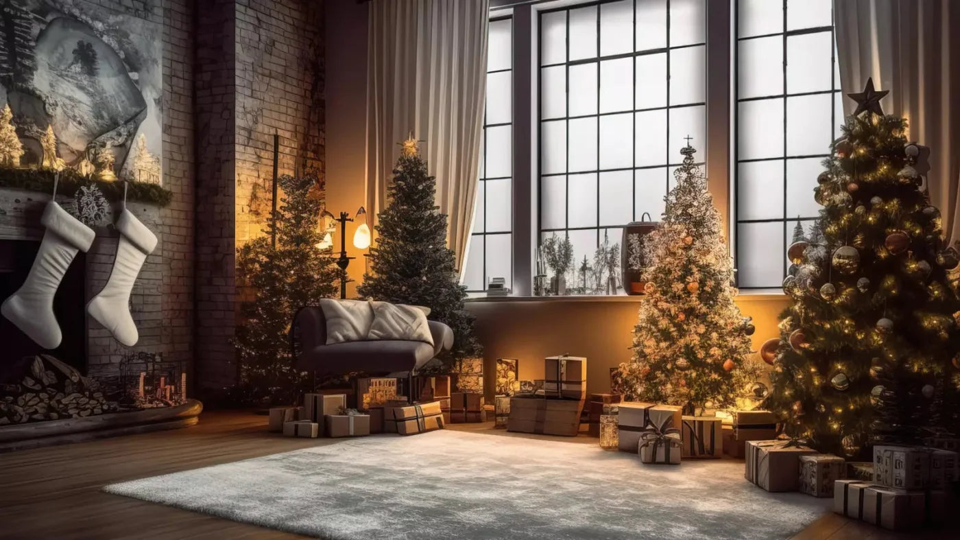 Christmas Loft 2 14X8 Ultracloth ( 168 X 96 Inch ) Backdrop