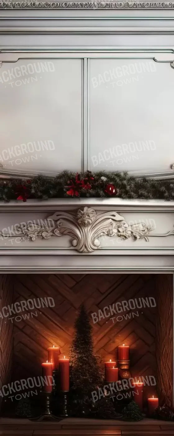 Christmas Mantle Ii 8’X20’ Ultracloth (96 X 240 Inch) Backdrop