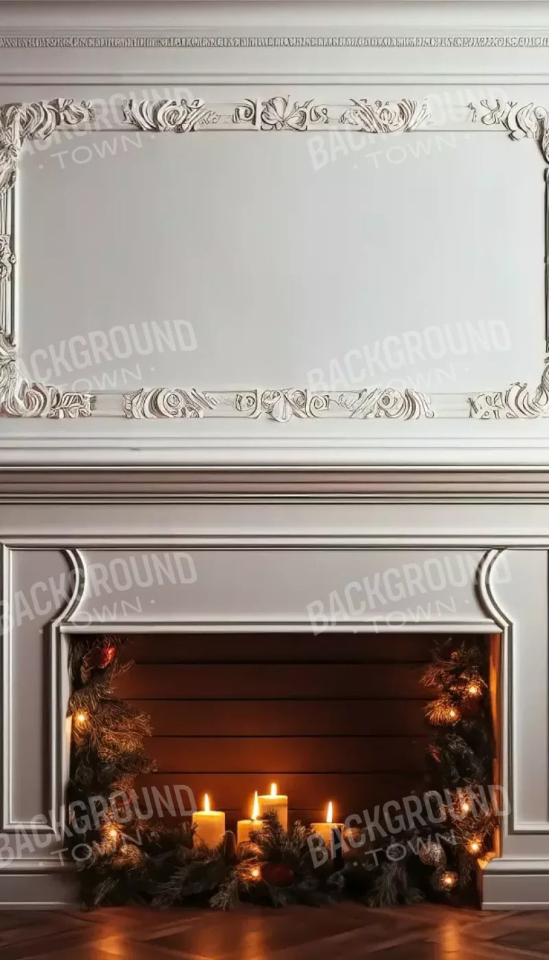 Christmas Mantle Iii 8’X14’ Ultracloth (96 X 168 Inch) Backdrop