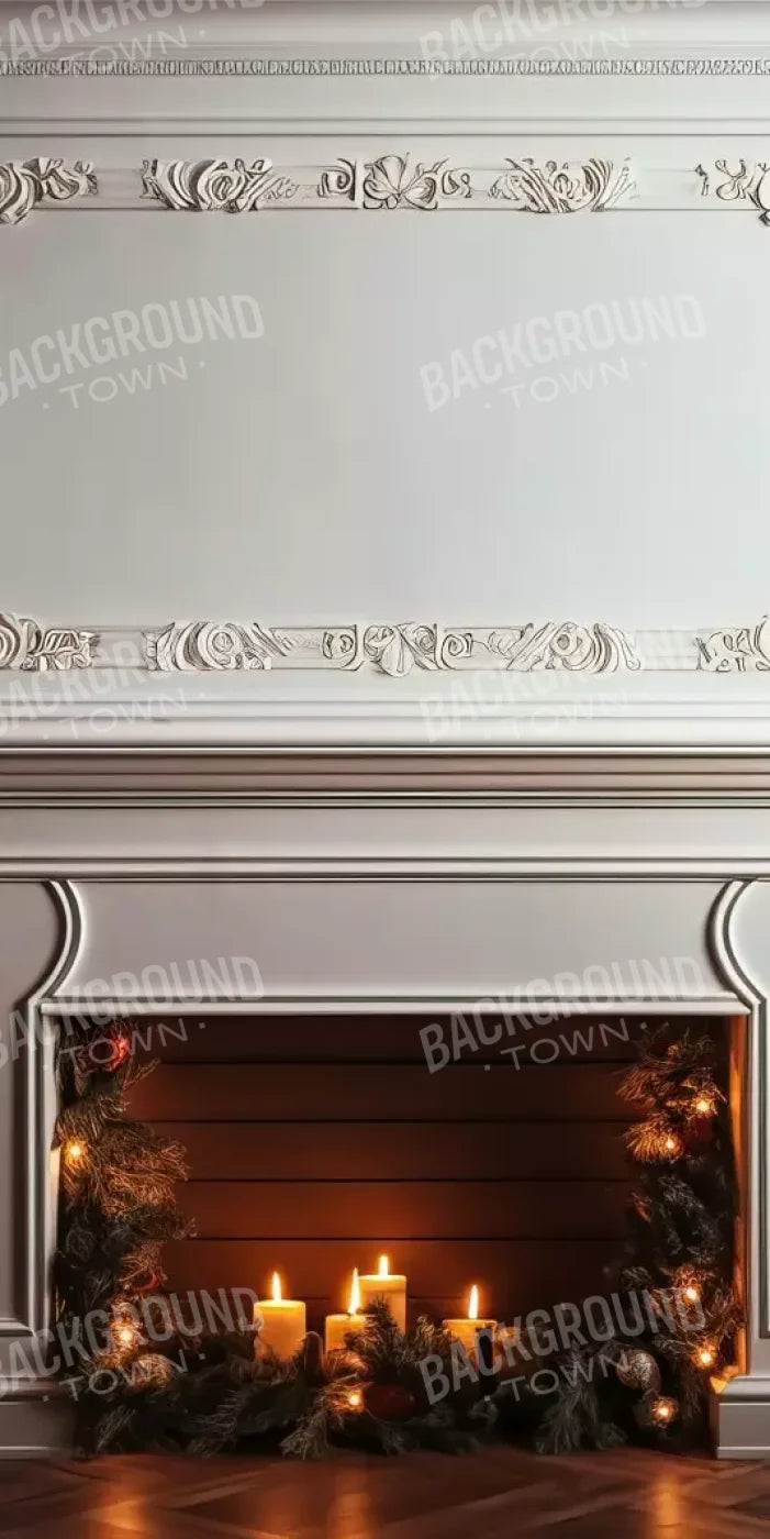 Christmas Mantle Iii 8’X16’ Ultracloth (96 X 192 Inch) Backdrop