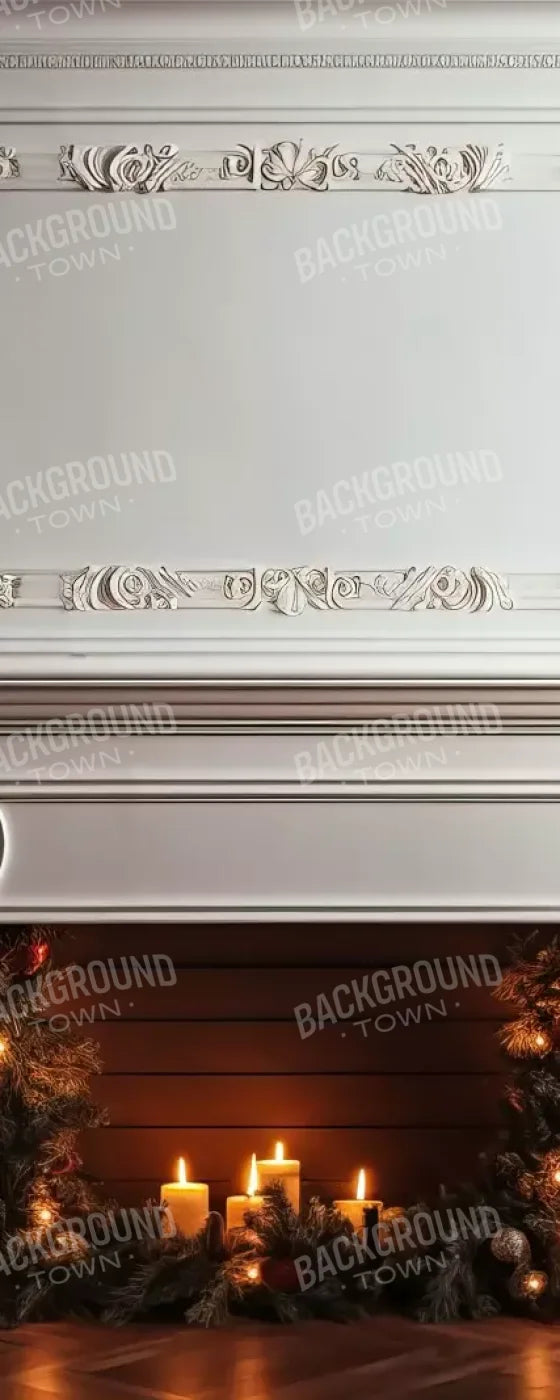 Christmas Mantle Iii 8’X20’ Ultracloth (96 X 240 Inch) Backdrop