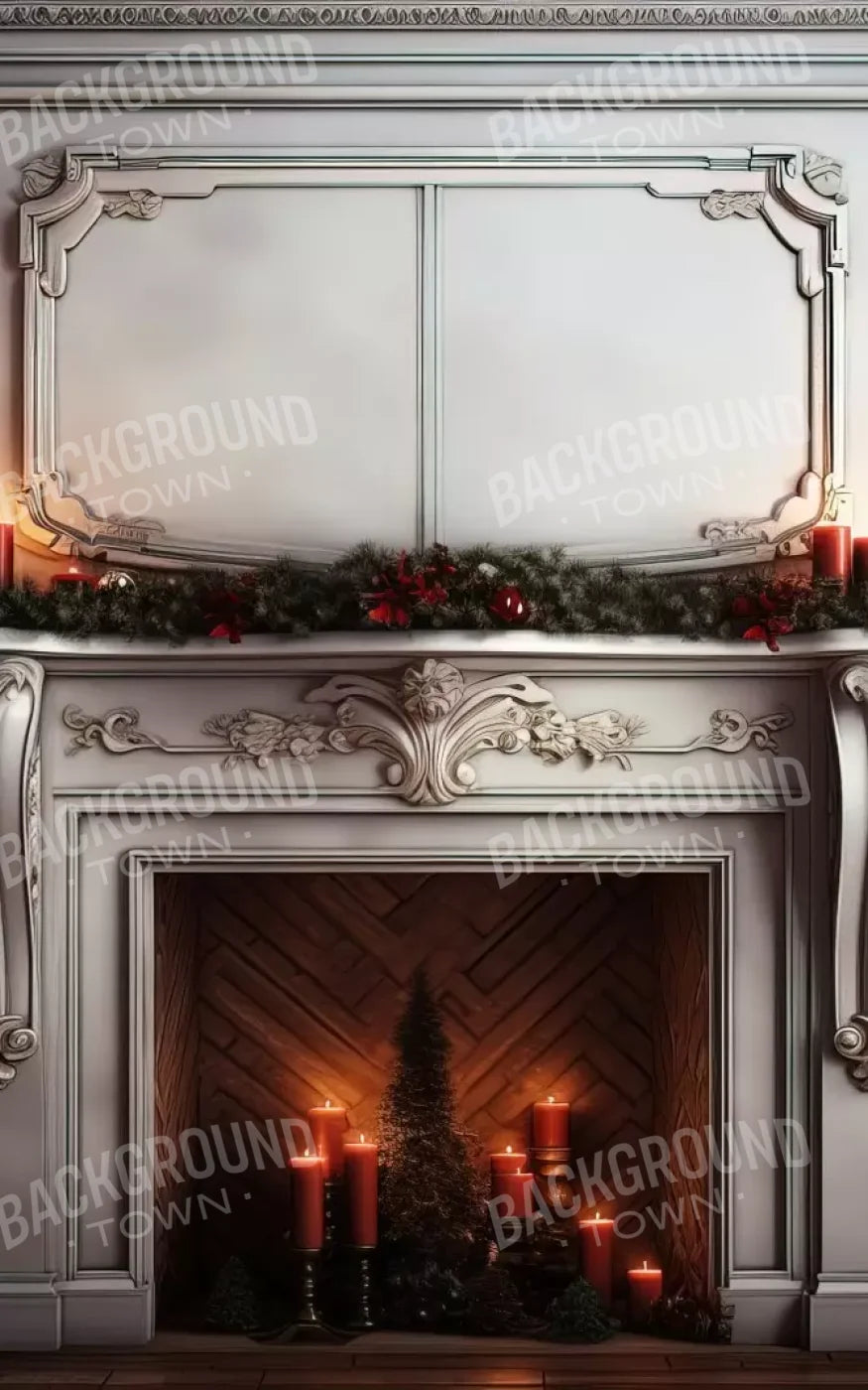 Christmas Mantle Ii 10’X16’ Ultracloth (120 X 192 Inch) Backdrop