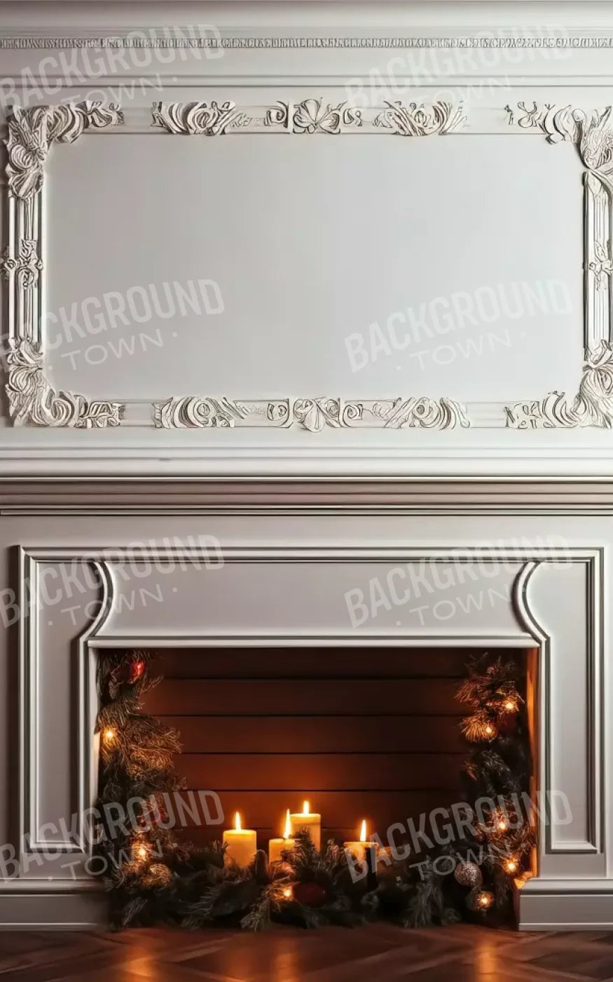 Christmas Mantle Iii 10’X16’ Ultracloth (120 X 192 Inch) Backdrop