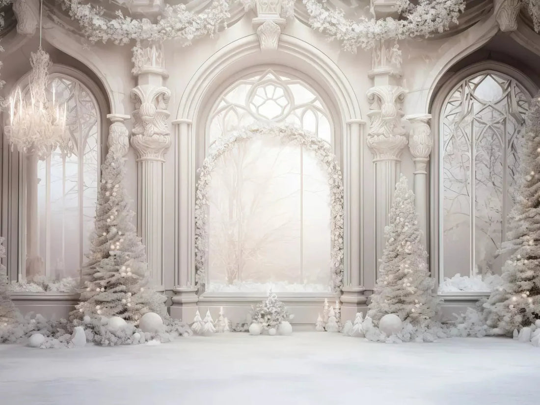 Christmas Mist Ballroom 68X5 Fleece ( 80 X 60 Inch ) Backdrop