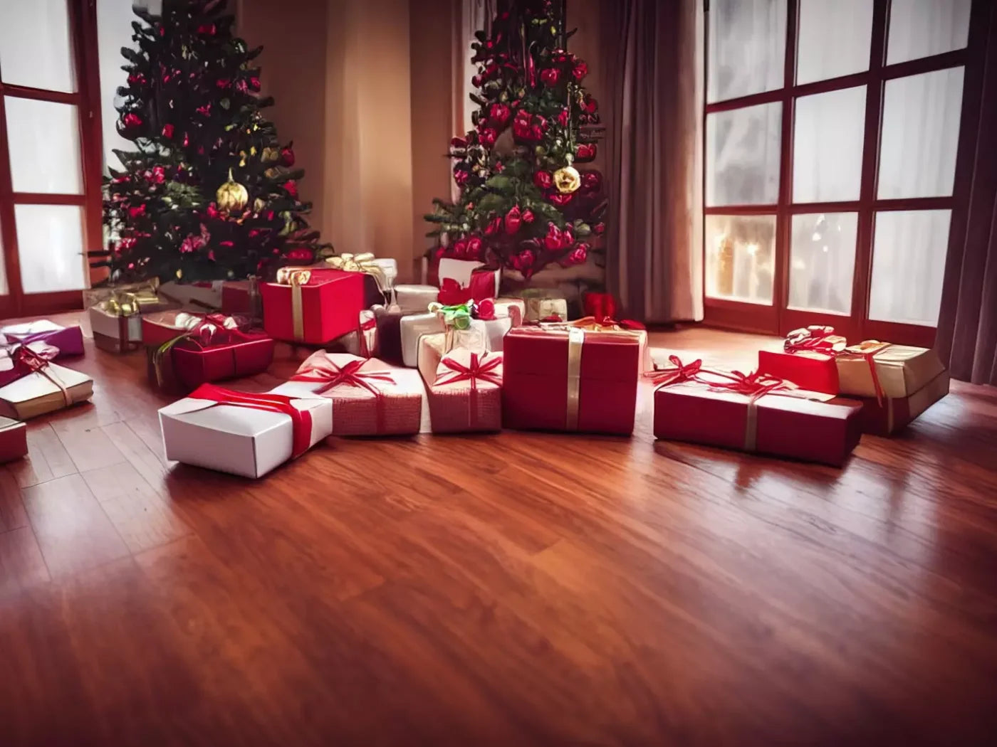 Christmas Morning I 8’X6’ Fleece (96 X 72 Inch) Backdrop