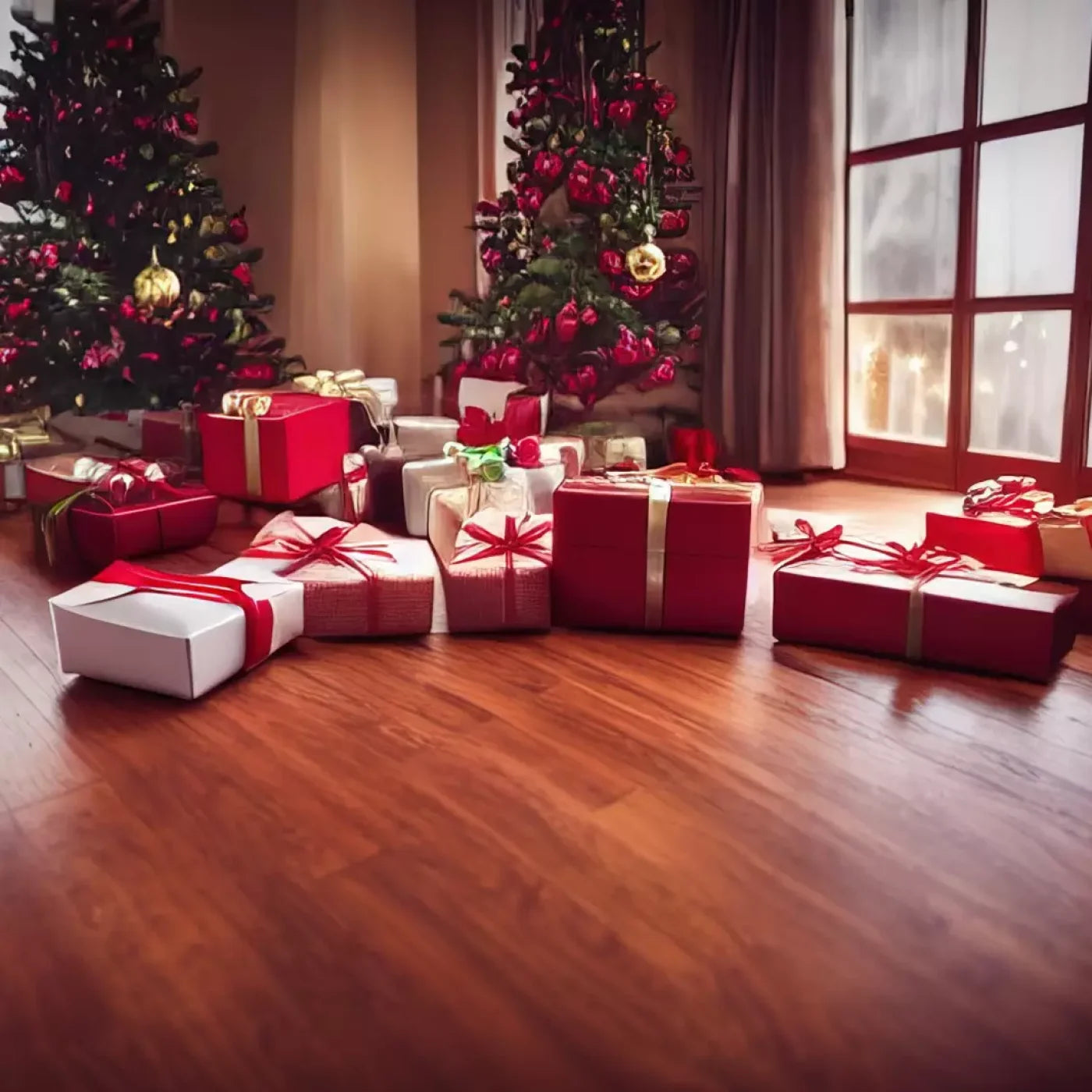 Christmas Morning I 8’X8’ Fleece (96 X Inch) Backdrop