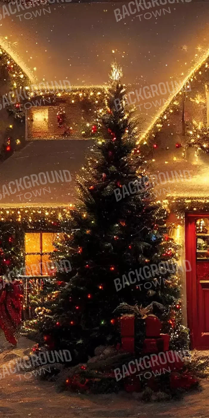 Christmas Night Iii 8’X16’ Ultracloth (96 X 192 Inch) Backdrop