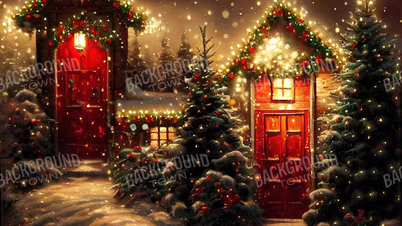 Christmas Night 2 14X8 Ultracloth ( 168 X 96 Inch ) Backdrop