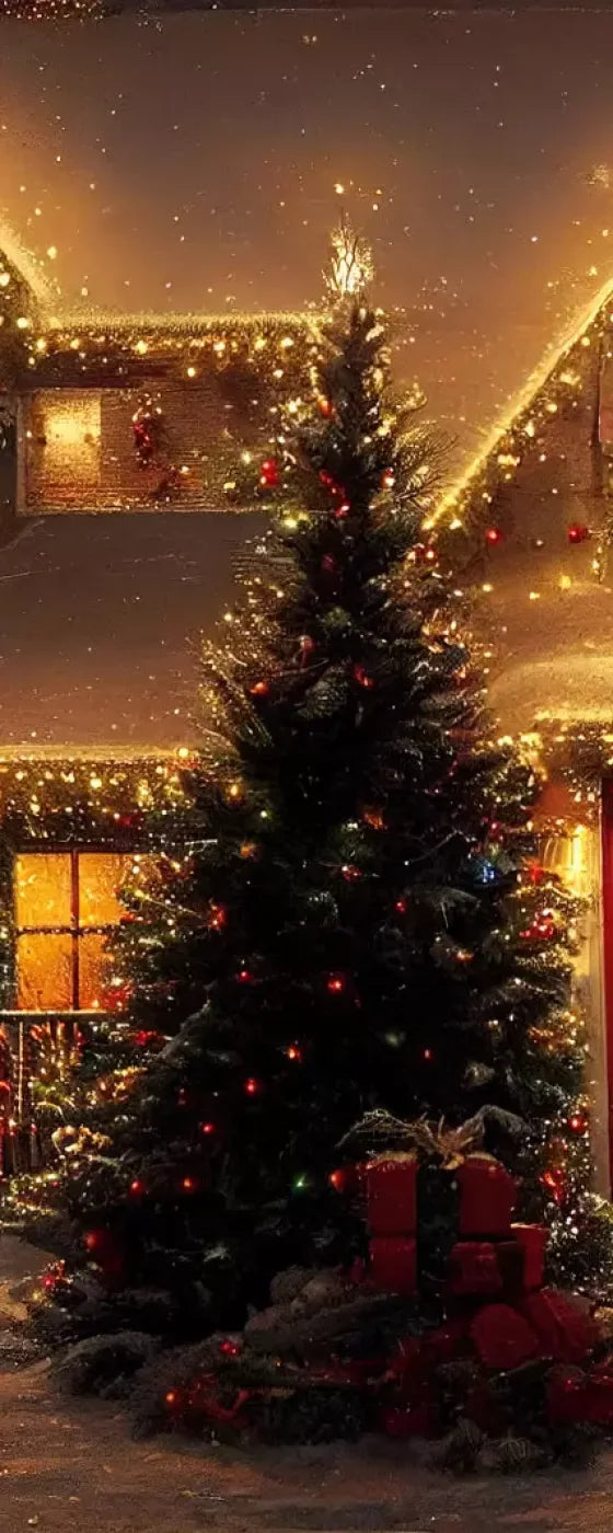 Christmas Night Iii 8’X20’ Ultracloth (96 X 240 Inch) Backdrop