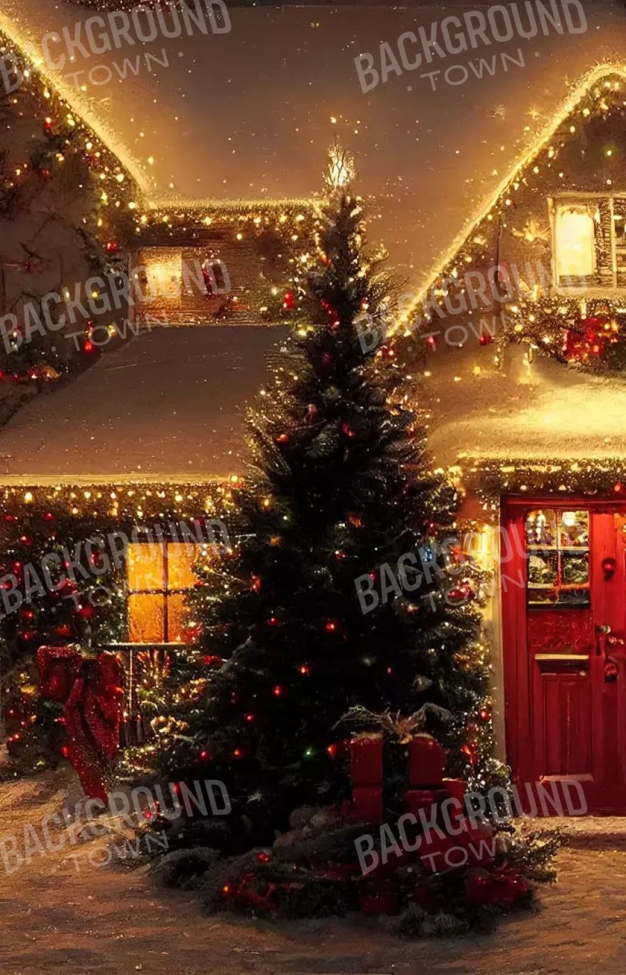 Christmas Night Iii 9’X14’ Ultracloth (108 X 168 Inch) Backdrop