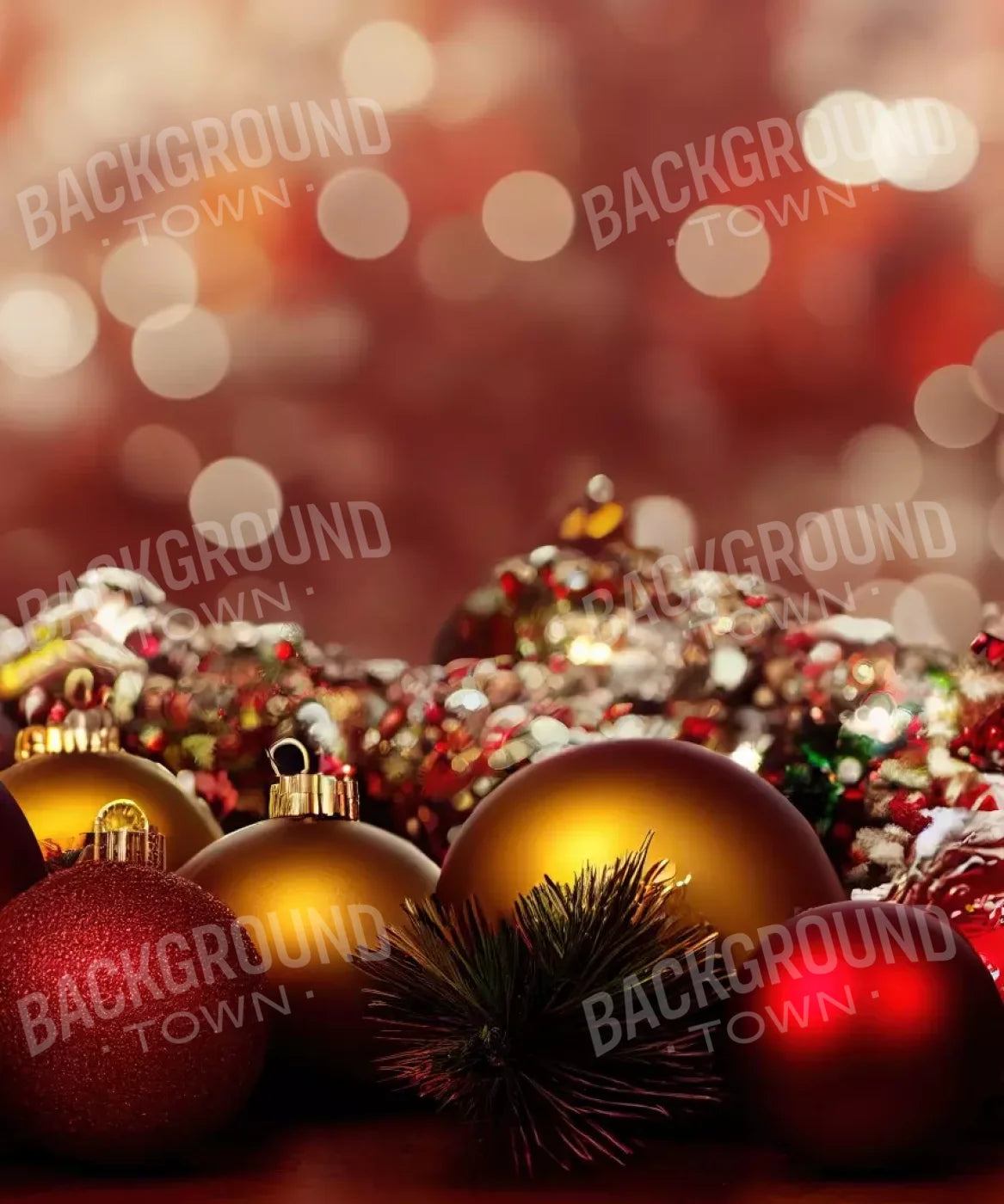 Christmas Ornaments Ii 10’X12’ Ultracloth (120 X 144 Inch) Backdrop