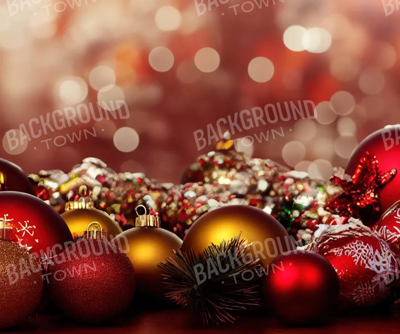 Christmas Ornaments Ii 12’X10’ Ultracloth (144 X 120 Inch) Backdrop