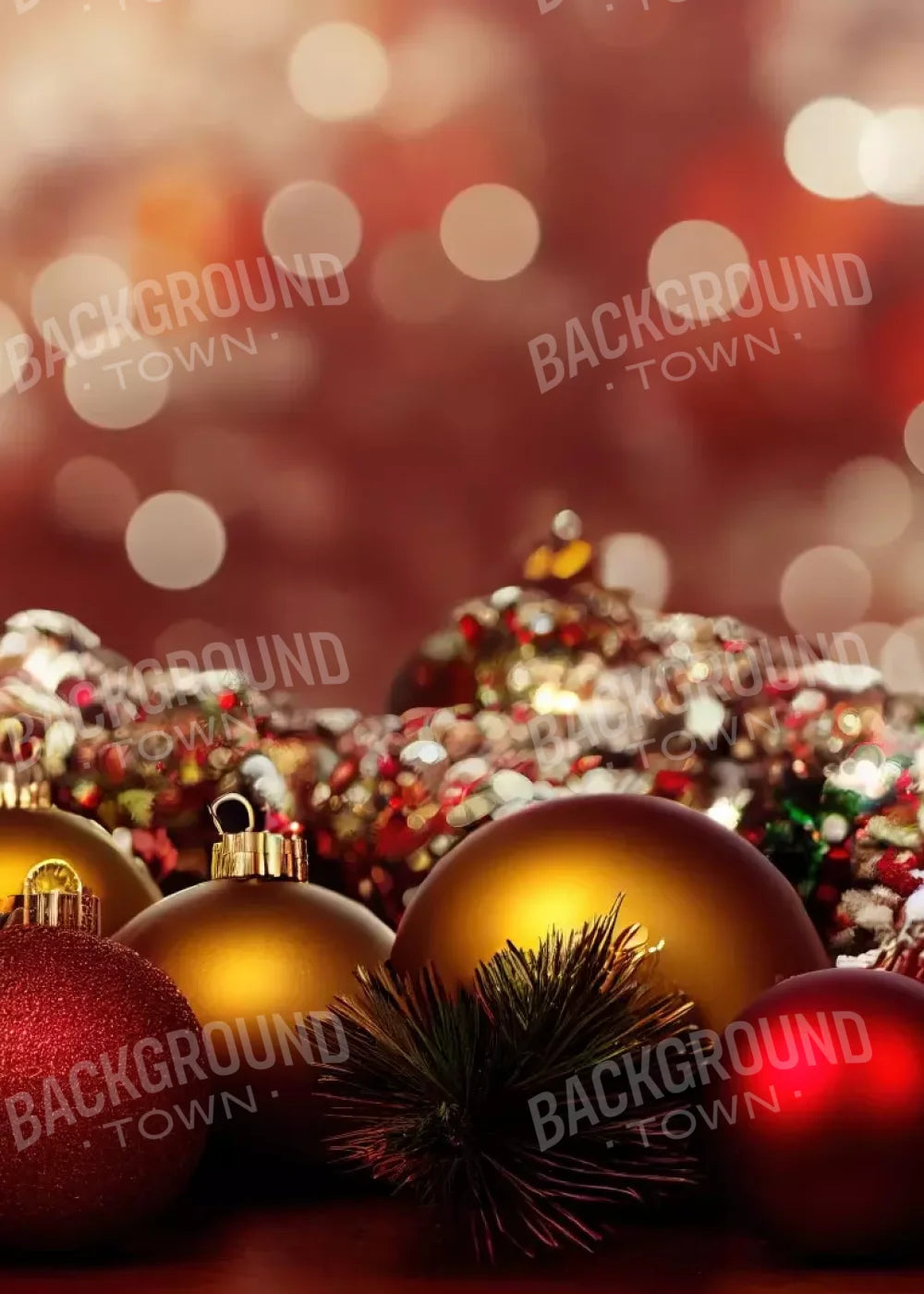 Christmas Ornaments Ii 5’X7’ Ultracloth (60 X 84 Inch) Backdrop