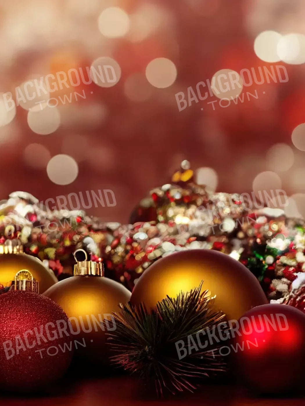 Christmas Ornaments Ii 6’X8’ Fleece (72 X 96 Inch) Backdrop