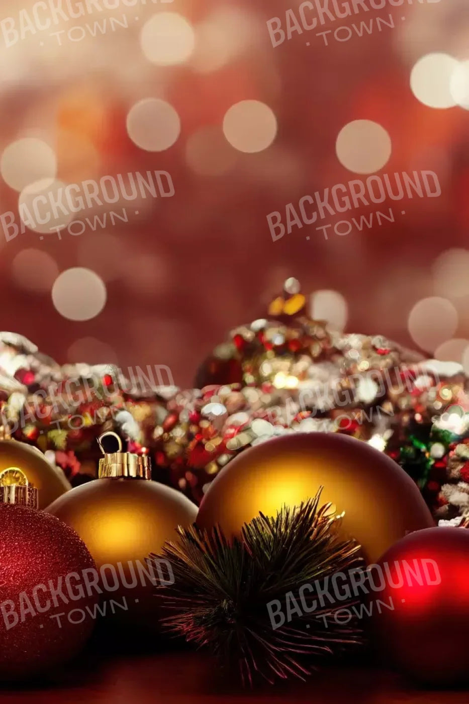 Christmas Ornaments Ii 8’X12’ Ultracloth (96 X 144 Inch) Backdrop