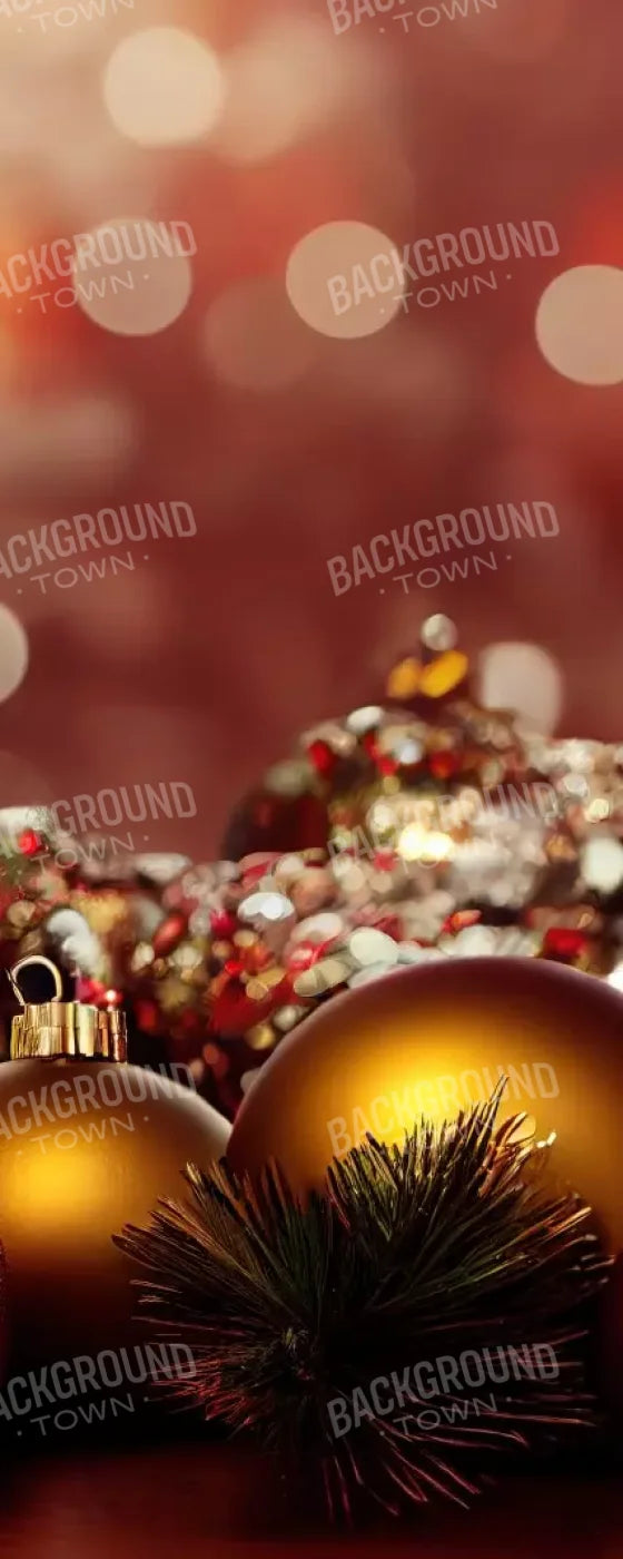 Christmas Ornaments Ii 8’X20’ Ultracloth (96 X 240 Inch) Backdrop