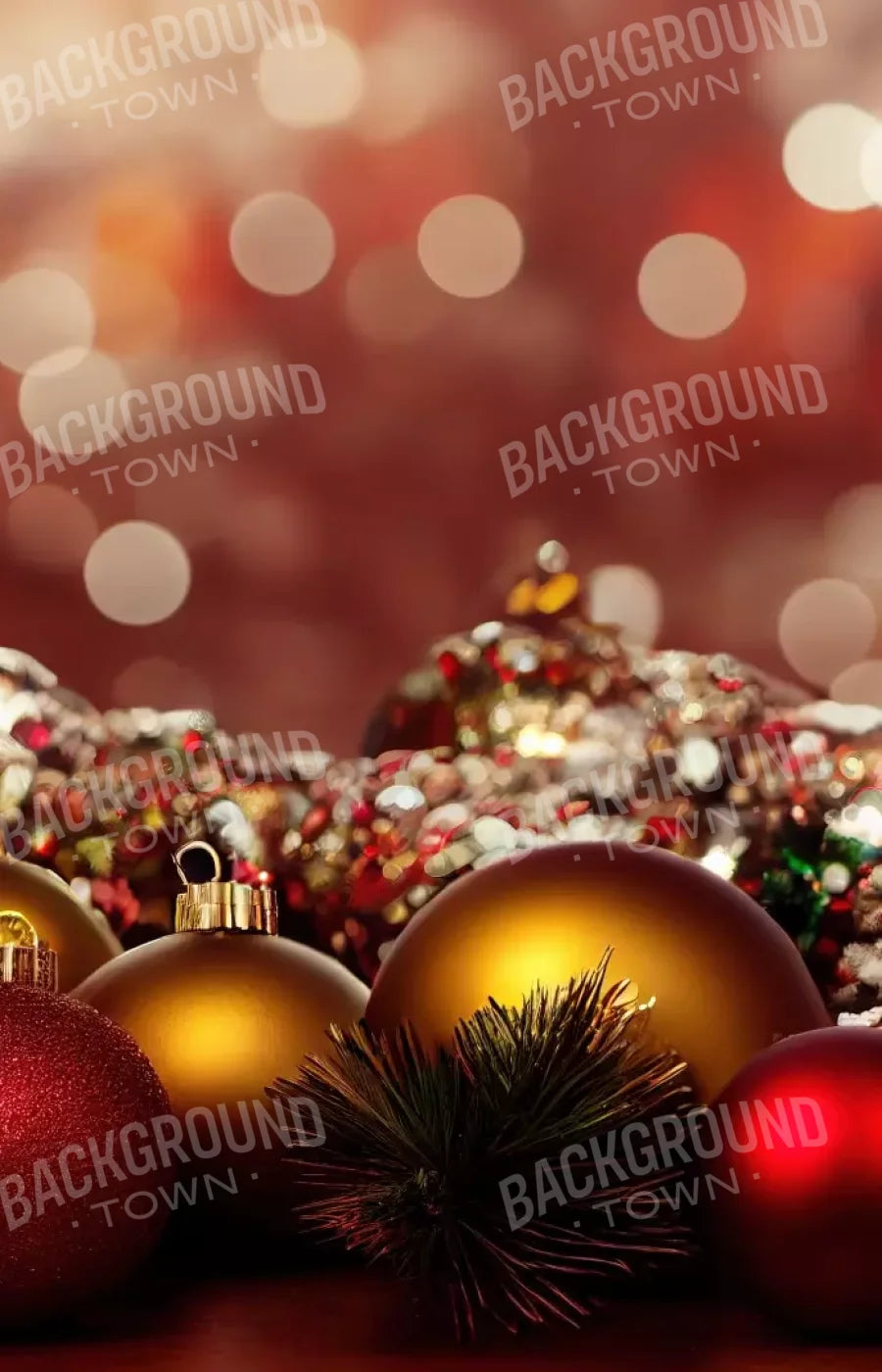 Christmas Ornaments Ii 9’X14’ Ultracloth (108 X 168 Inch) Backdrop