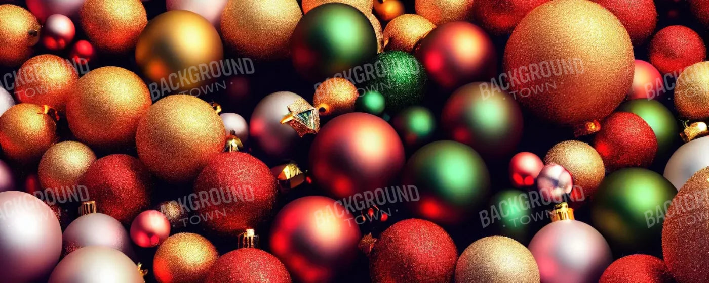 Christmas Ornaments I 20’X8’ Ultracloth (240 X 96 Inch) Backdrop