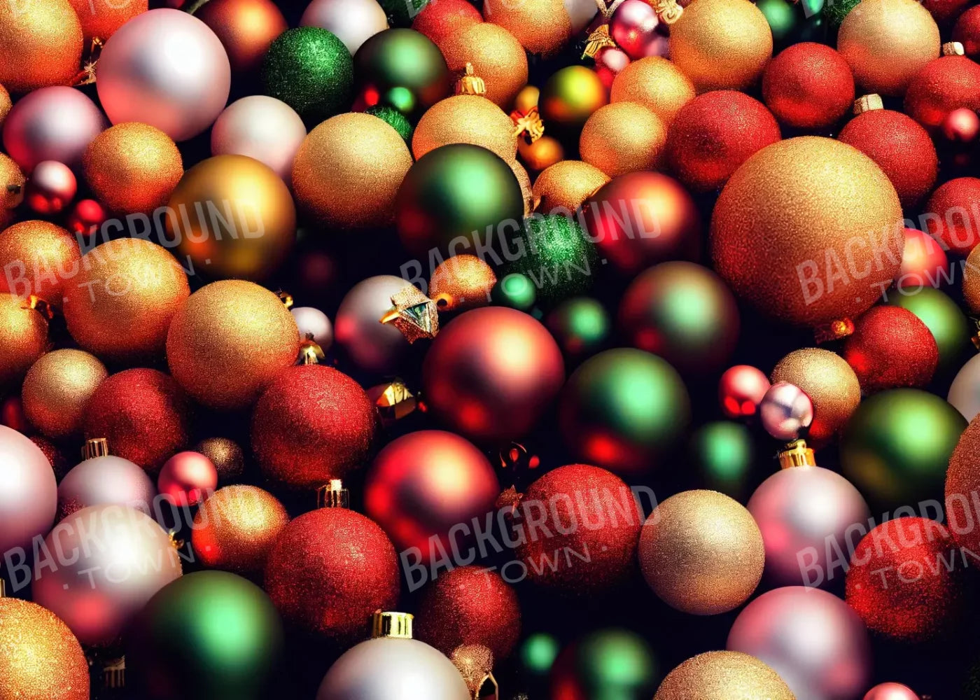 Christmas Ornaments I 7’X5’ Ultracloth (84 X 60 Inch) Backdrop