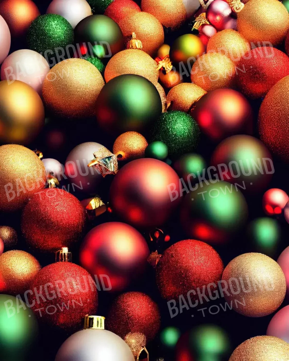 Christmas Ornaments I 8’X10’ Fleece (96 X 120 Inch) Backdrop