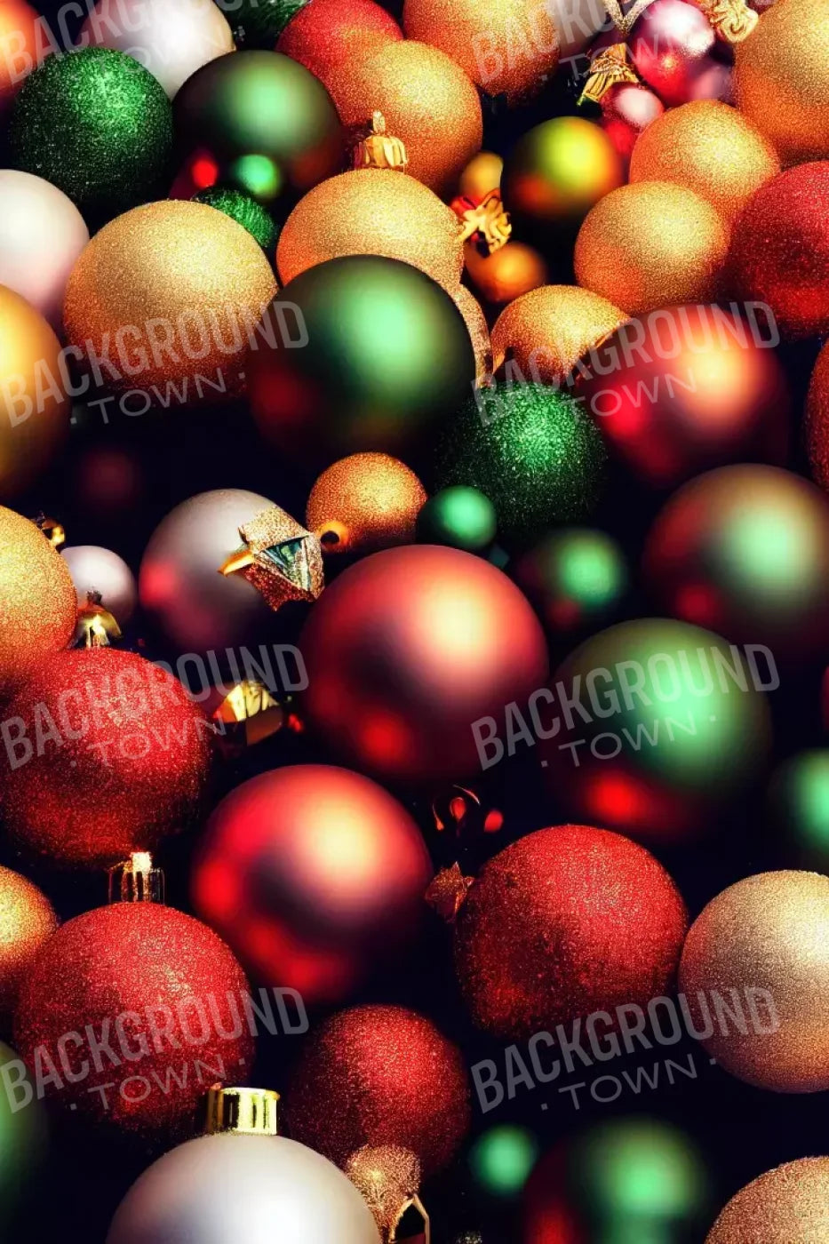Christmas Ornaments I 8’X12’ Ultracloth (96 X 144 Inch) Backdrop