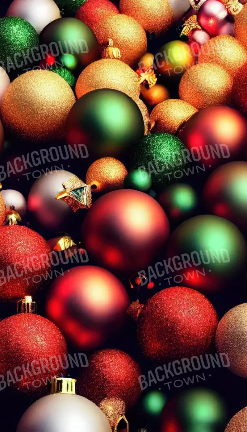 Christmas Ornaments I 8’X14’ Ultracloth (96 X 168 Inch) Backdrop