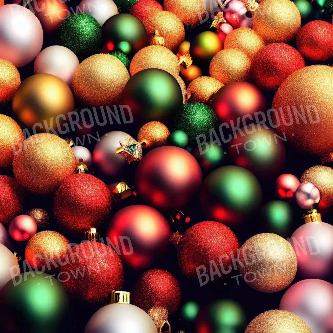Christmas Ornaments I 8’X8’ Fleece (96 X Inch) Backdrop