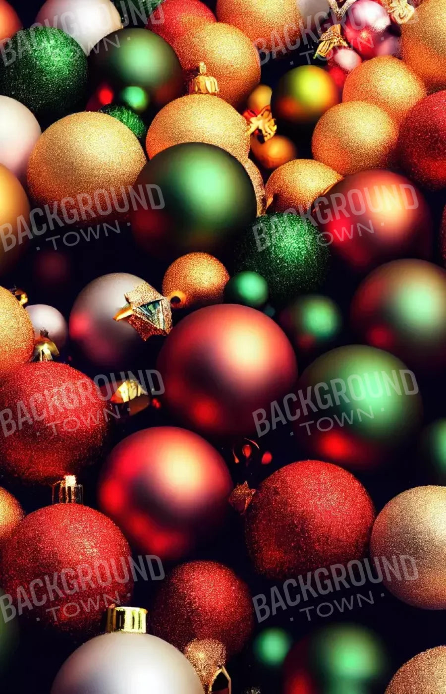 Christmas Ornaments I 9’X14’ Ultracloth (108 X 168 Inch) Backdrop