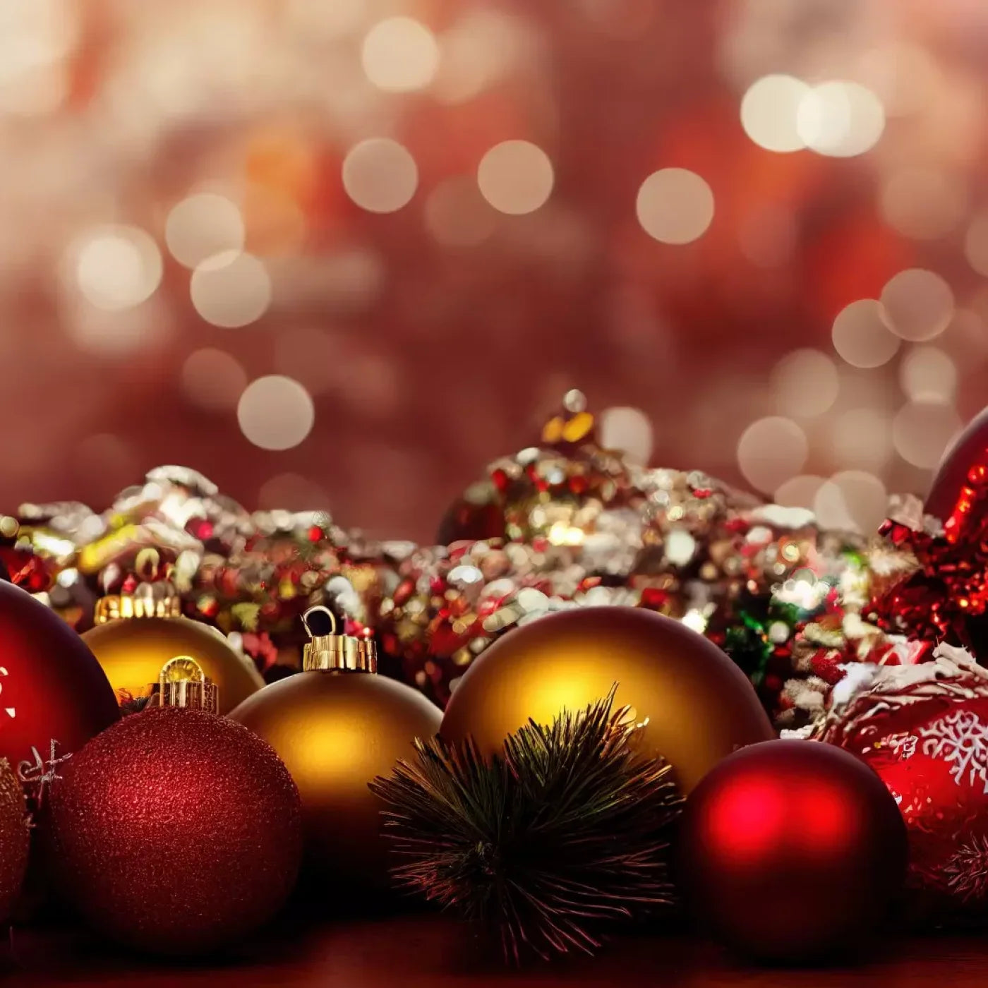 Christmas Ornaments Ii 10’X10’ Ultracloth (120 X Inch) Backdrop