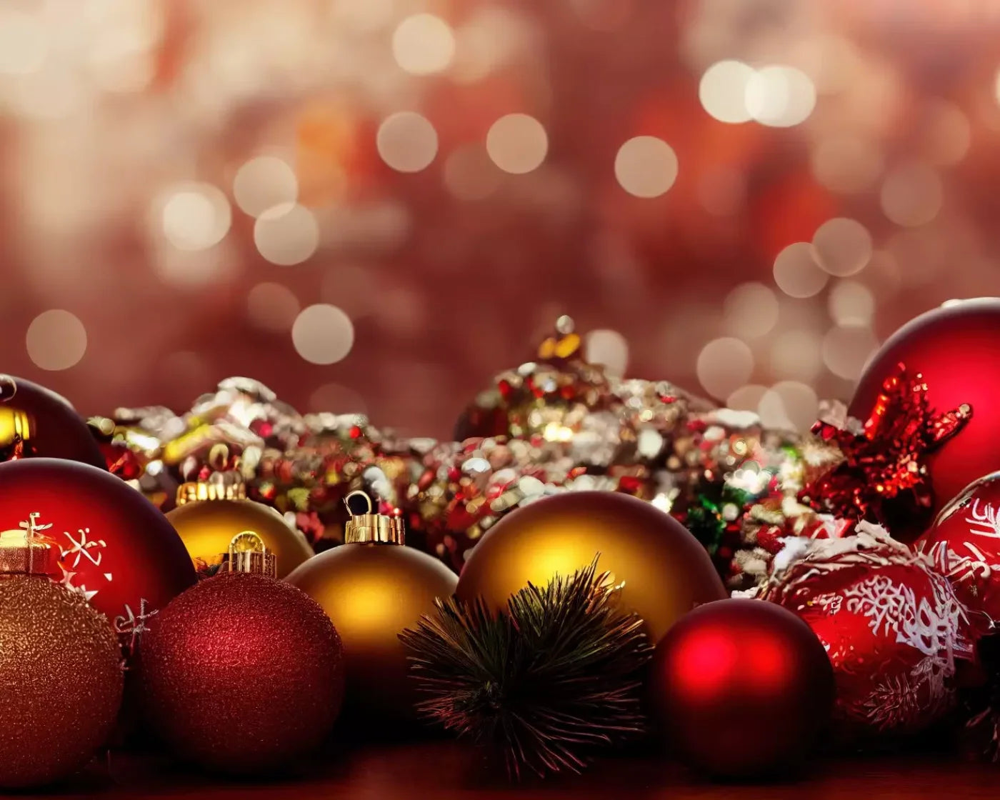 Christmas Ornaments Ii 10’X8’ Fleece (120 X 96 Inch) Backdrop
